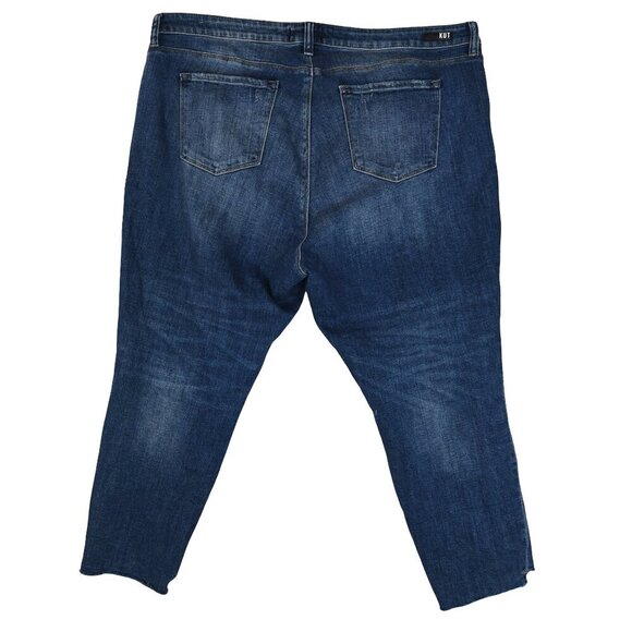 KUT Reese Jeans 20W Ankle Raw Hem Straight Fit - Picture 2 of 9